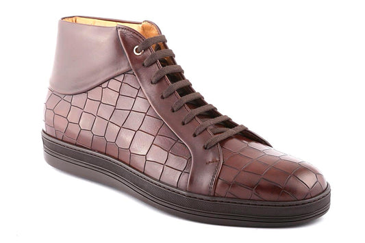 Bespoke High Sneakers Brown