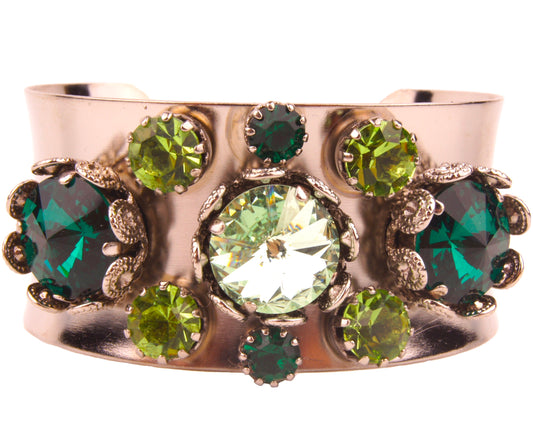 Floral Filigree Bangle Emerald