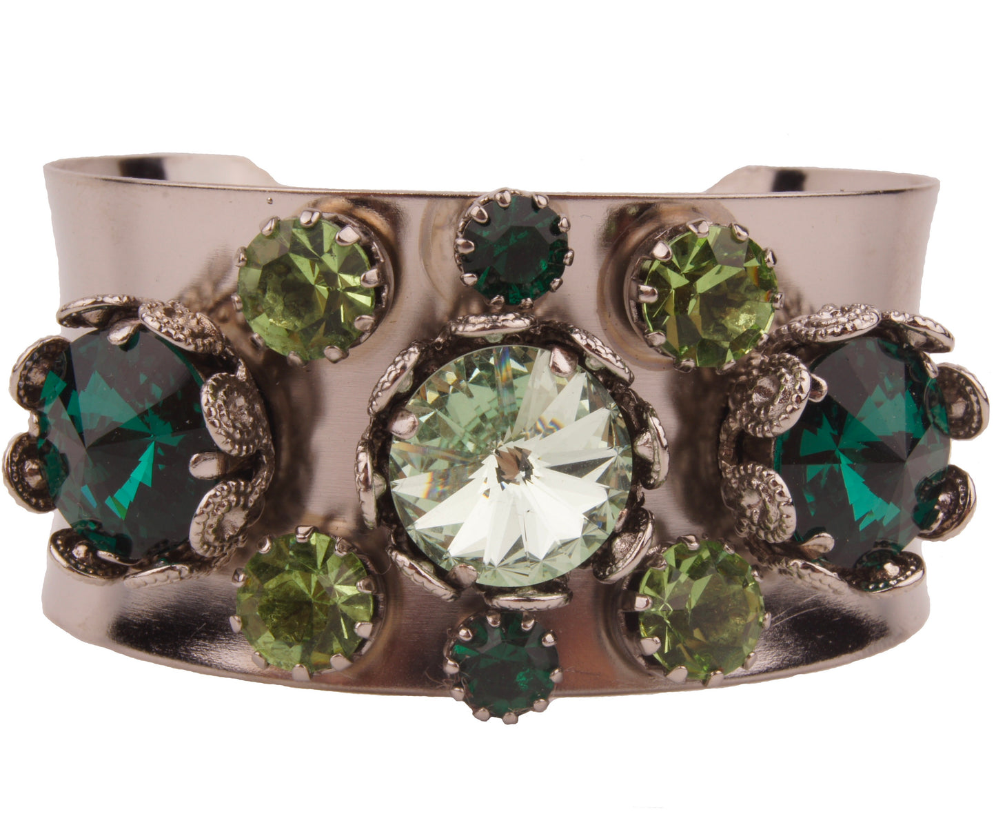 Floral Filigree Bangle Emerald