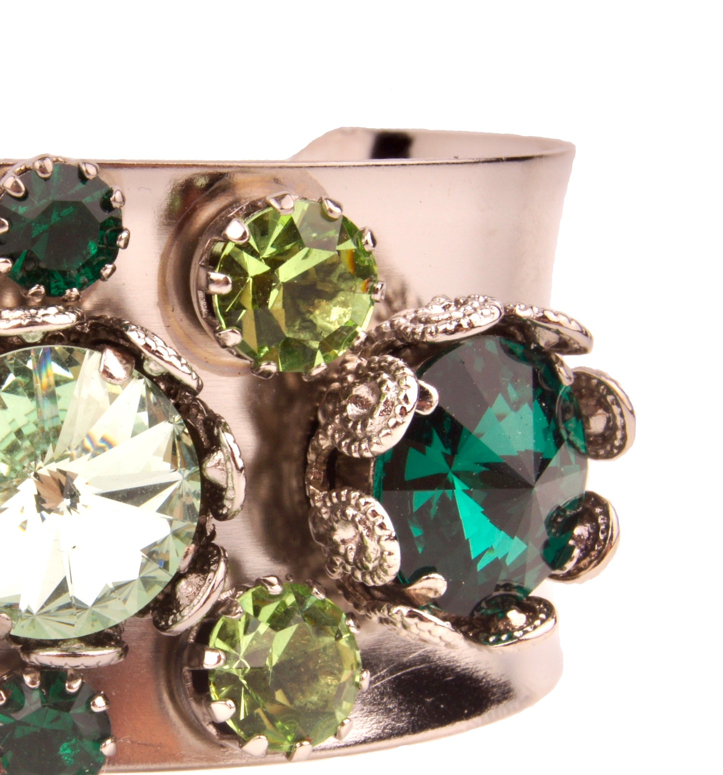 Floral Filigree Bangle Emerald