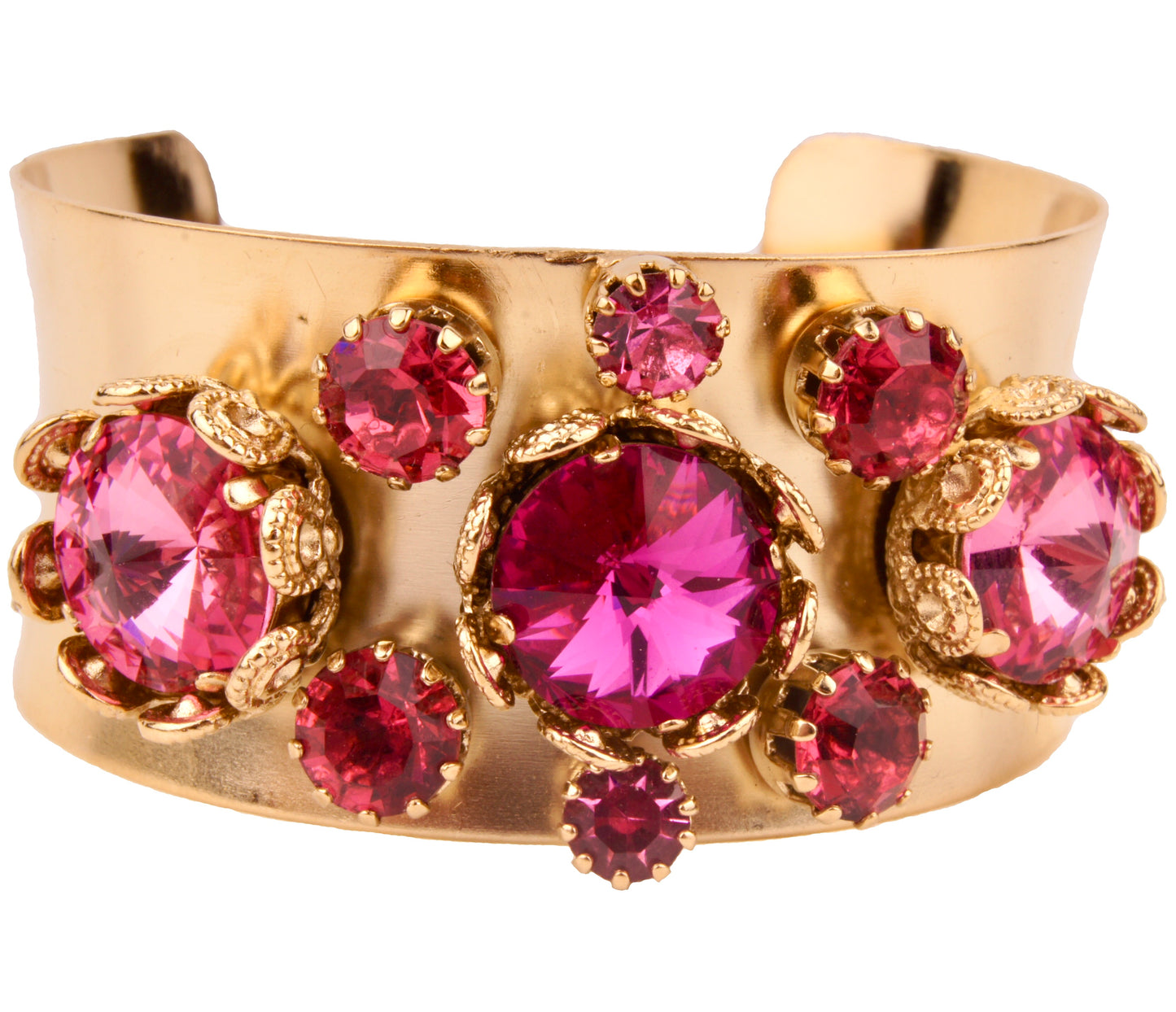 Floral Filigree Bangle Pink