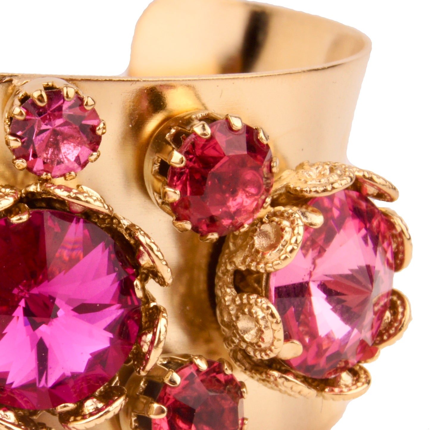 Floral Filigree Bangle Pink