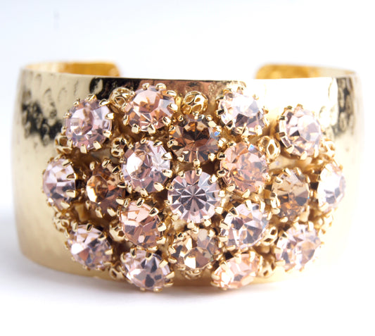 Crystal Dome Bangle Light Rose