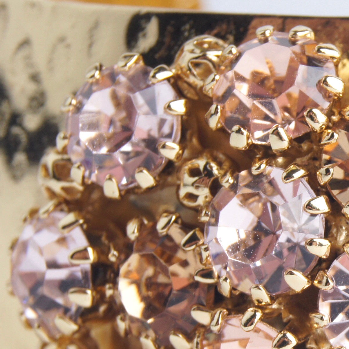 Crystal Dome Bangle Light Rose