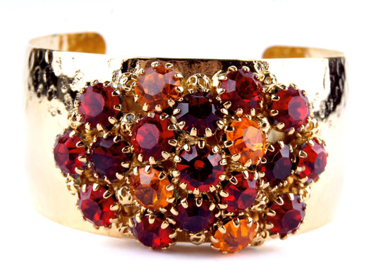 Crystal Dome Bangle Royal Red
