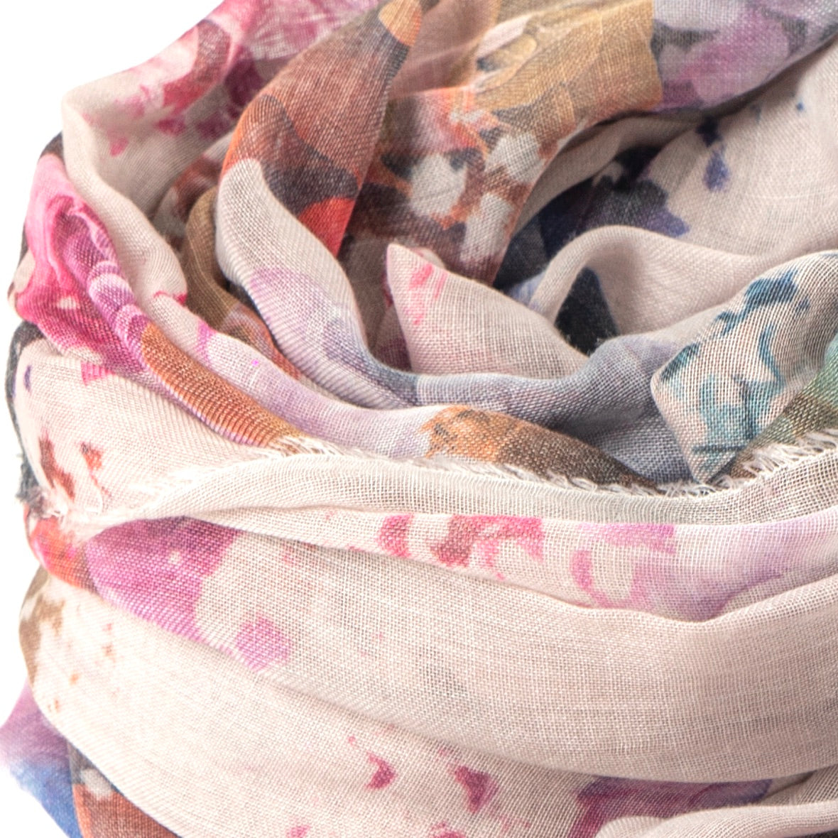 Bamboo Foulard Rosé Flowers