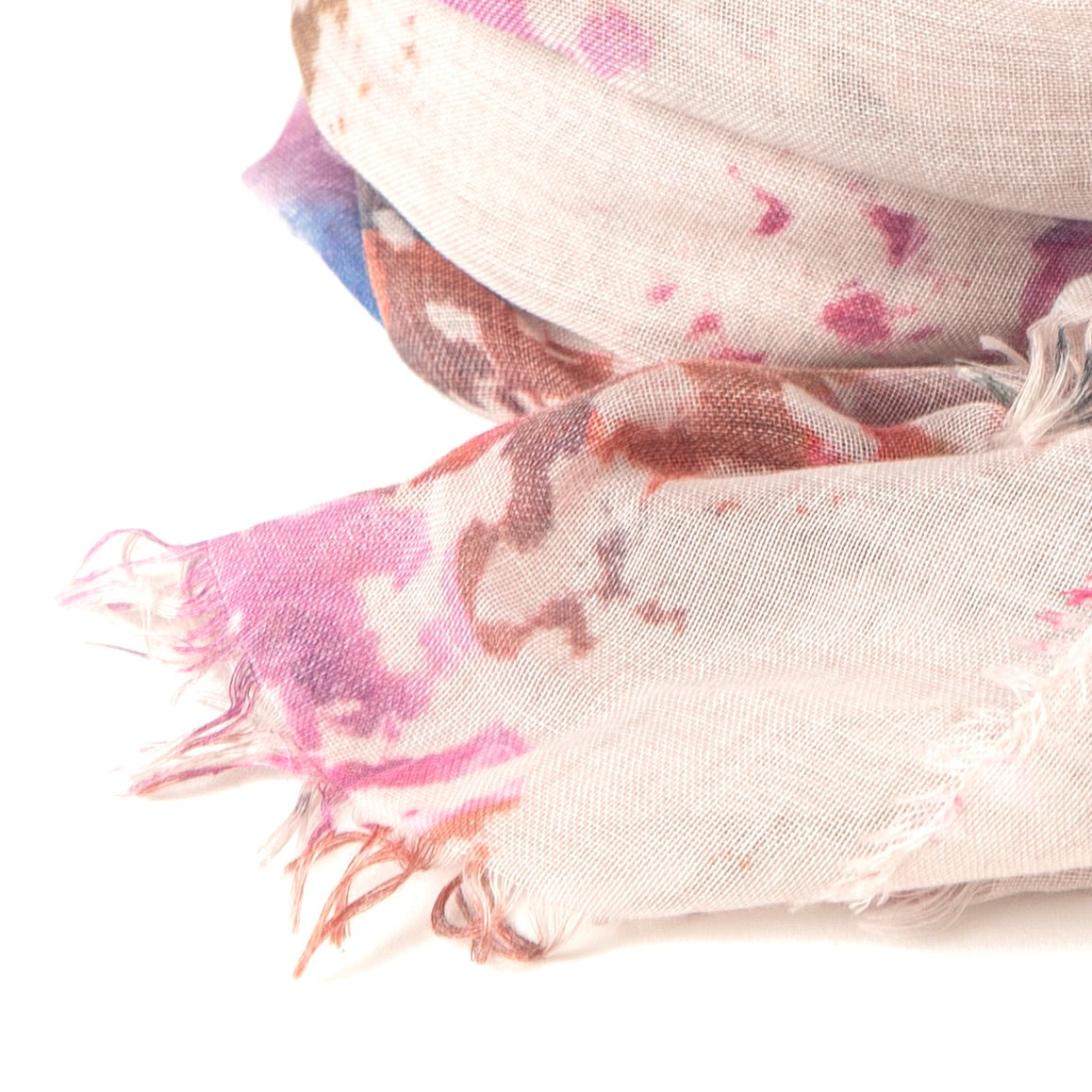 Bamboo Foulard Rosé Flowers