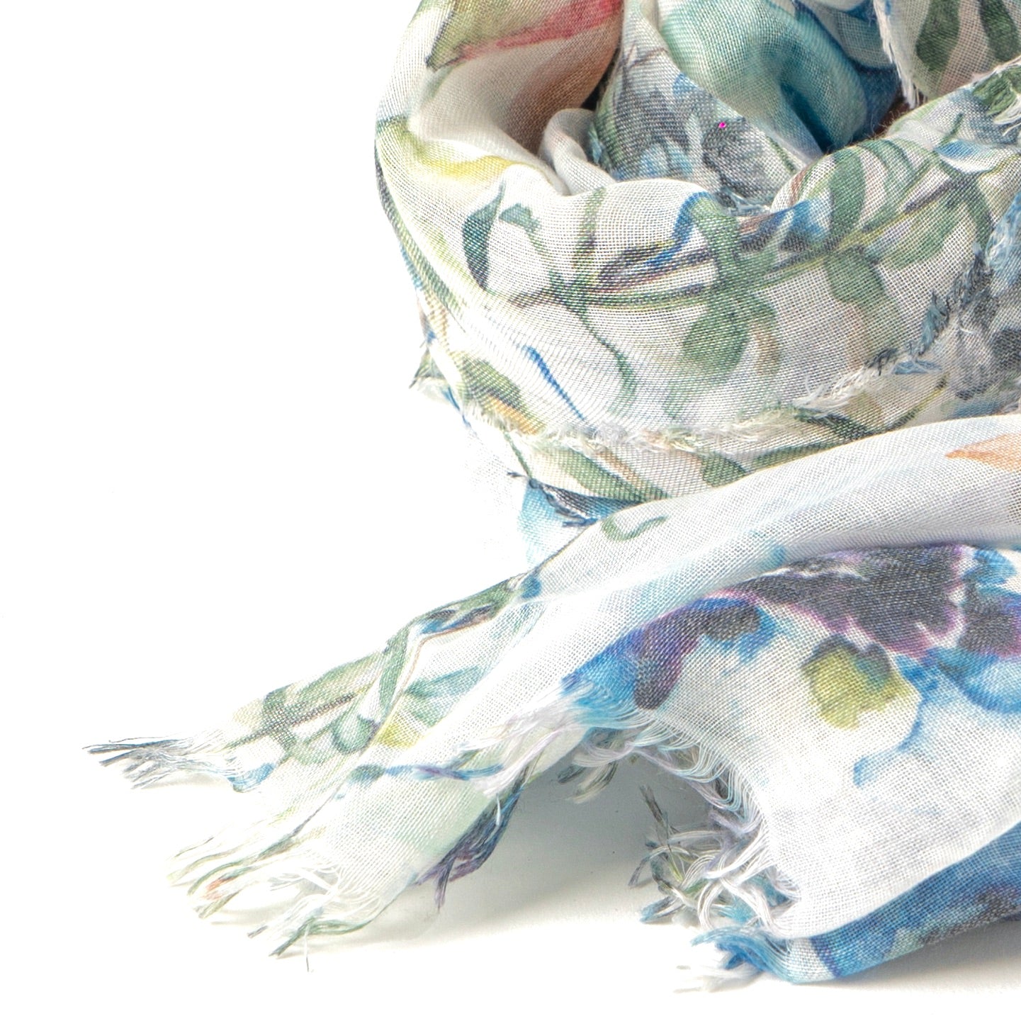 Bamboo Foulard Colorful Flowers