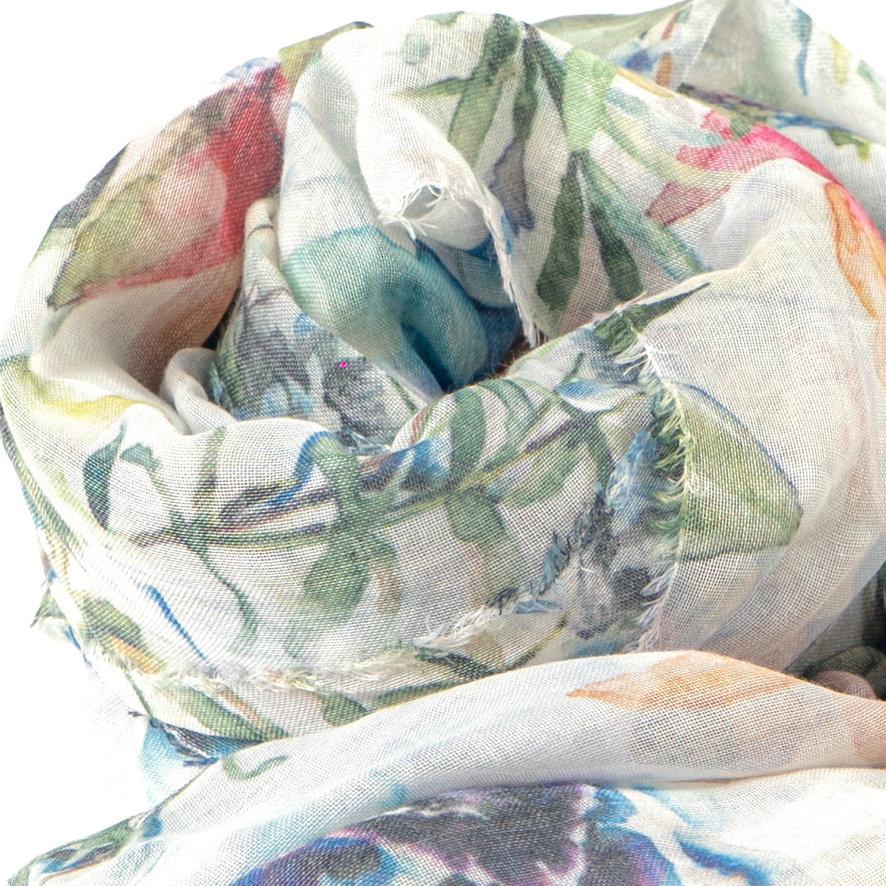 Bamboo Foulard Colorful Flowers