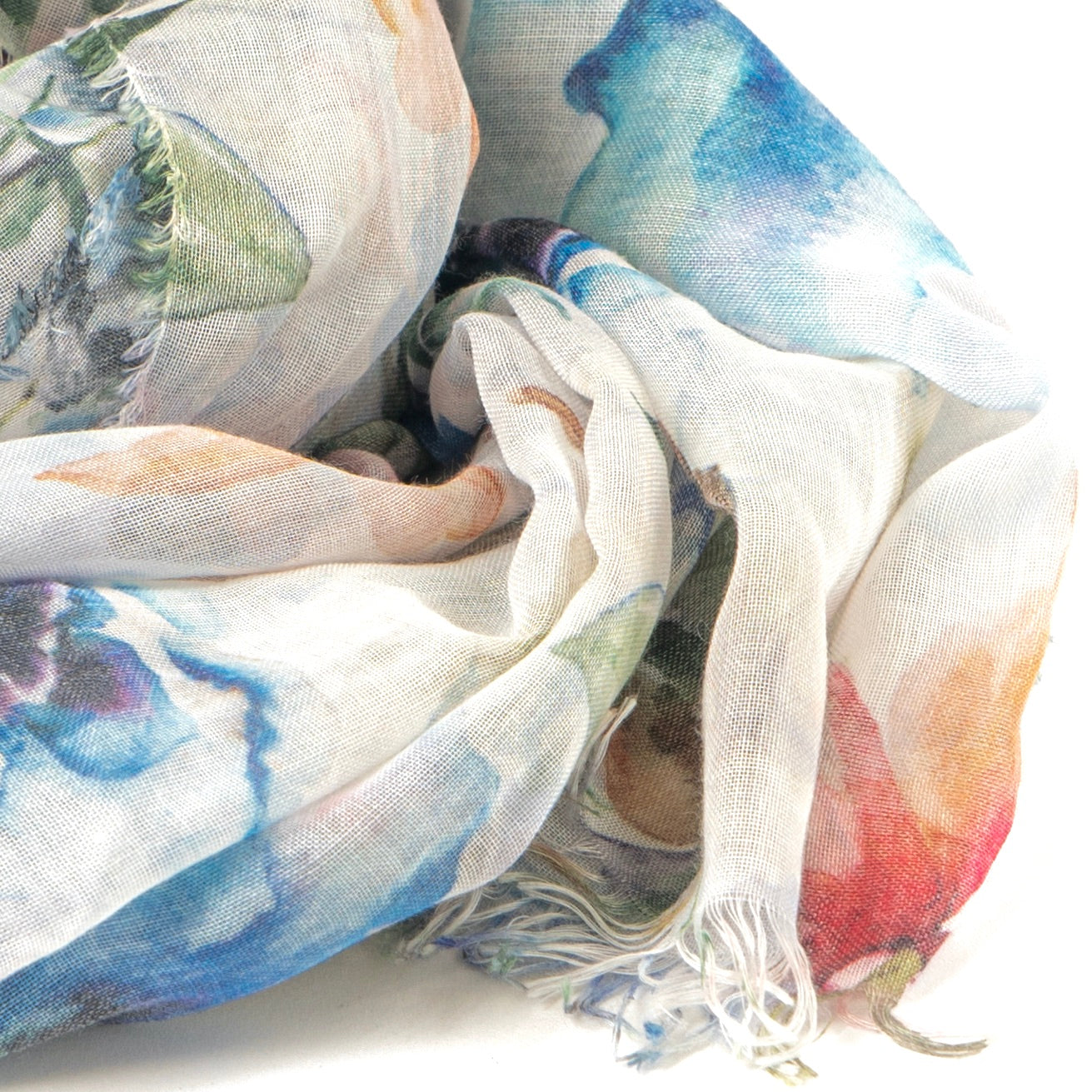 Bamboo Foulard Colorful Flowers