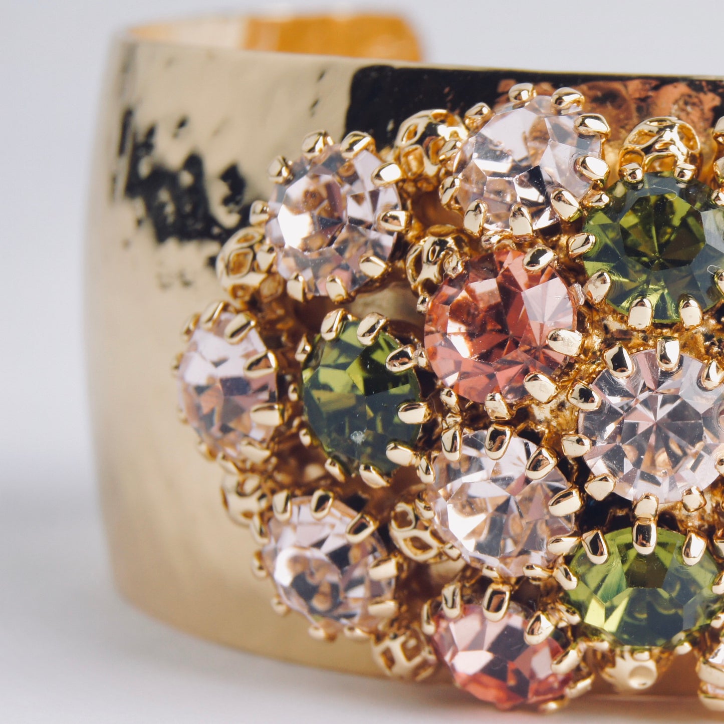 Crystal Dome Bangle Rose Green