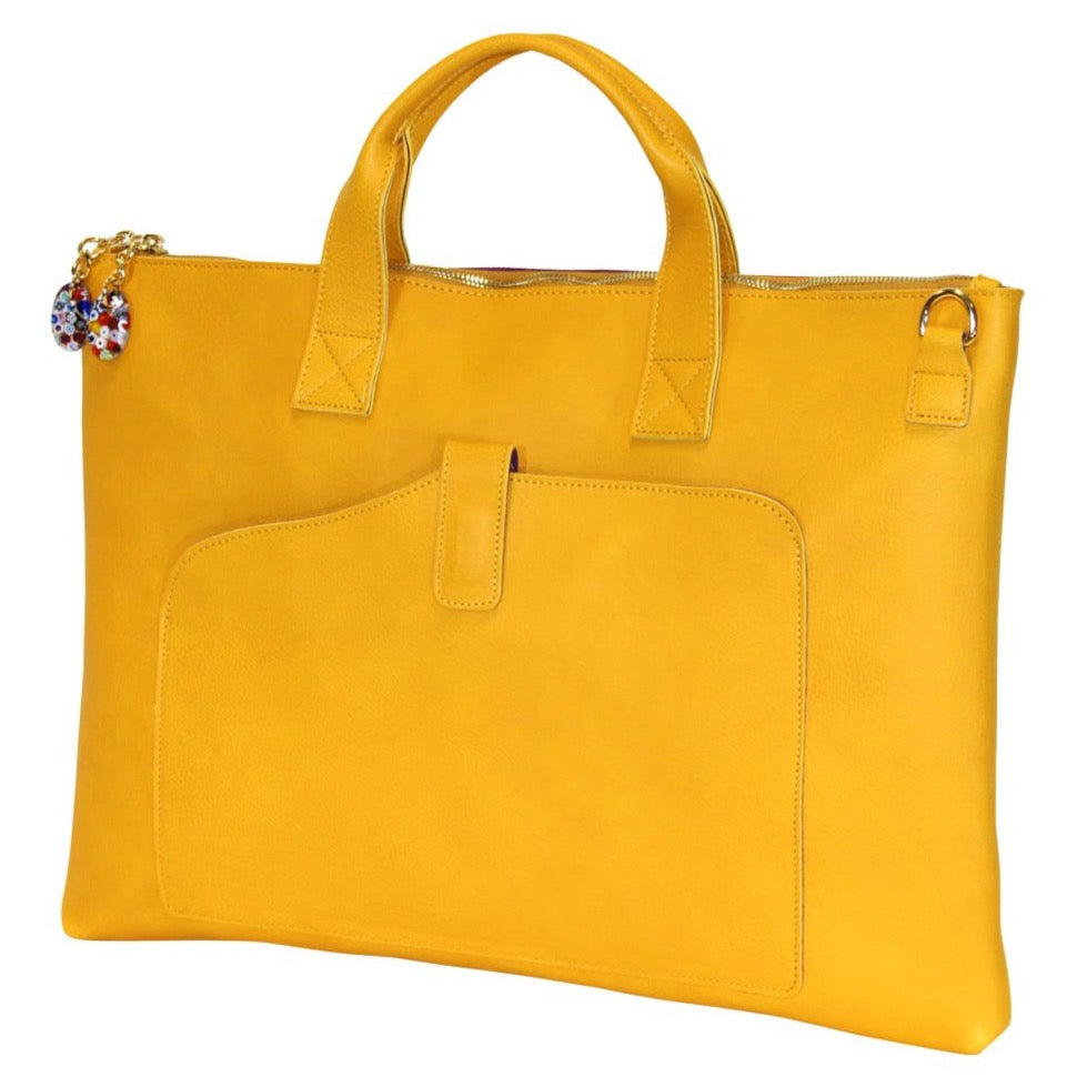 Woman Briefcase Yellow