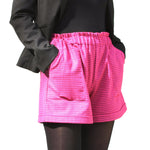 Checkered Fabric Shorts